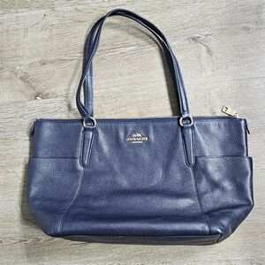 Navy Blue Coach Purse